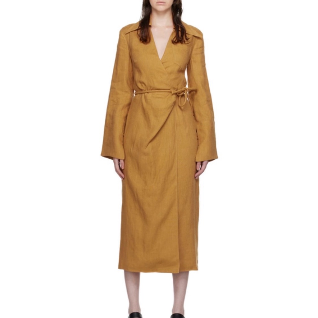 Nanushka Backless Linen Dress. Like New.